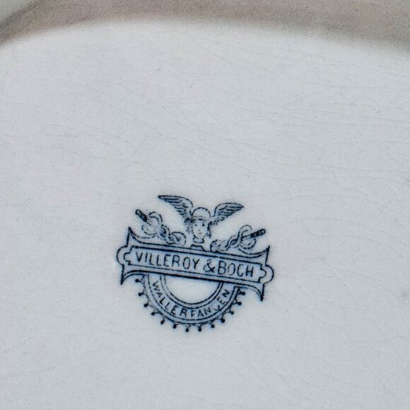 Antique Villeroy & Boch Wallerfangen Floral Ironstone Serving Dish 1875-1909 13" - Picture 6 of 6